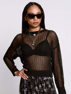 Night net black fishnet sweater