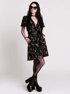 Nocturnal garden surplice dress