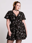 Nocturnal garden surplice dress