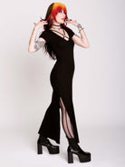 Rib O-Ring Maxi Dress