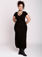 Rib O-Ring Maxi Dress