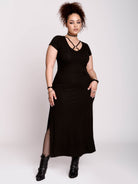 Rib O-Ring Maxi Dress