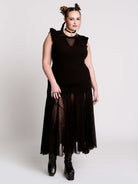 ruffle mesh top