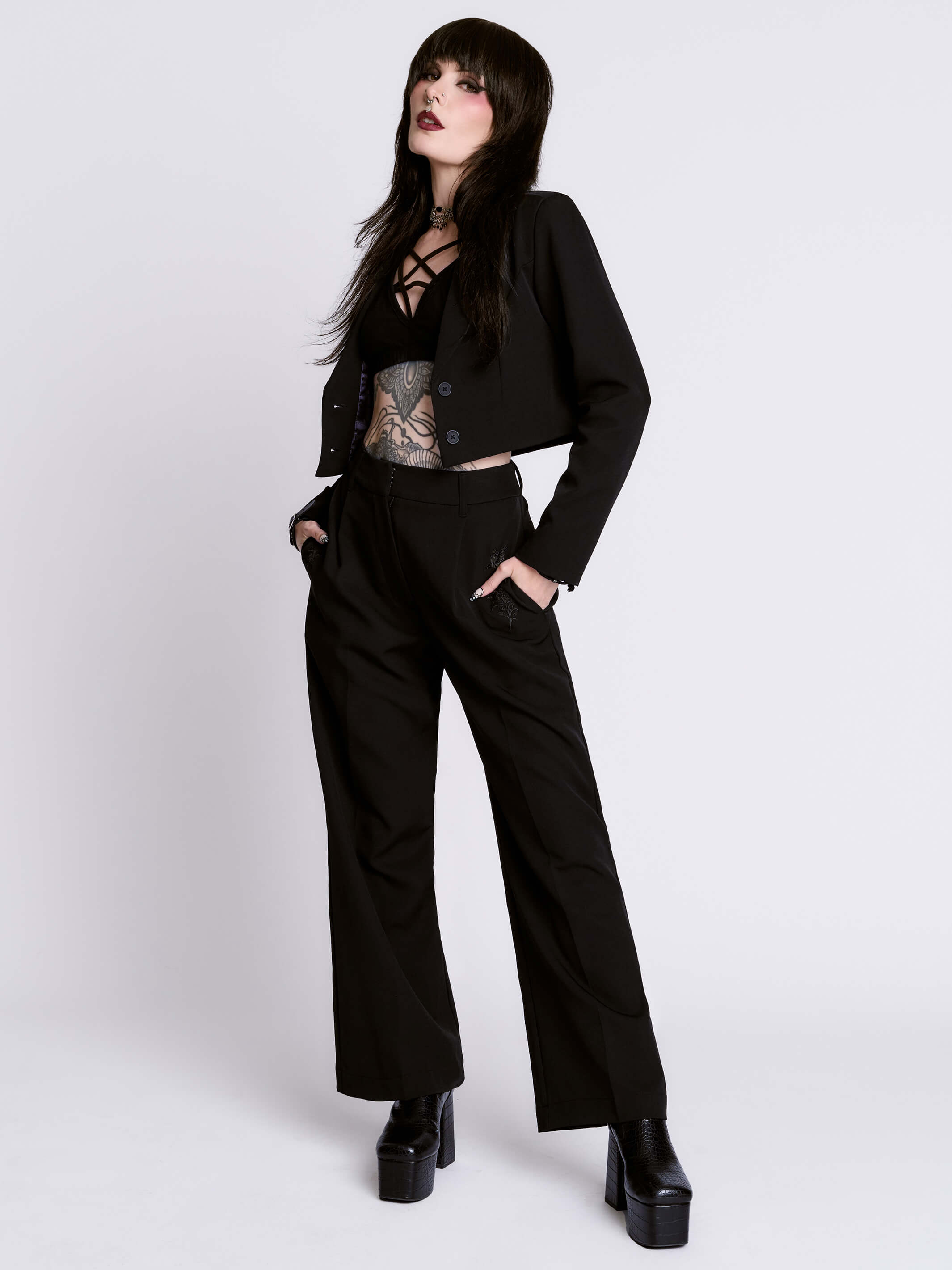 Raven Crop Blazer