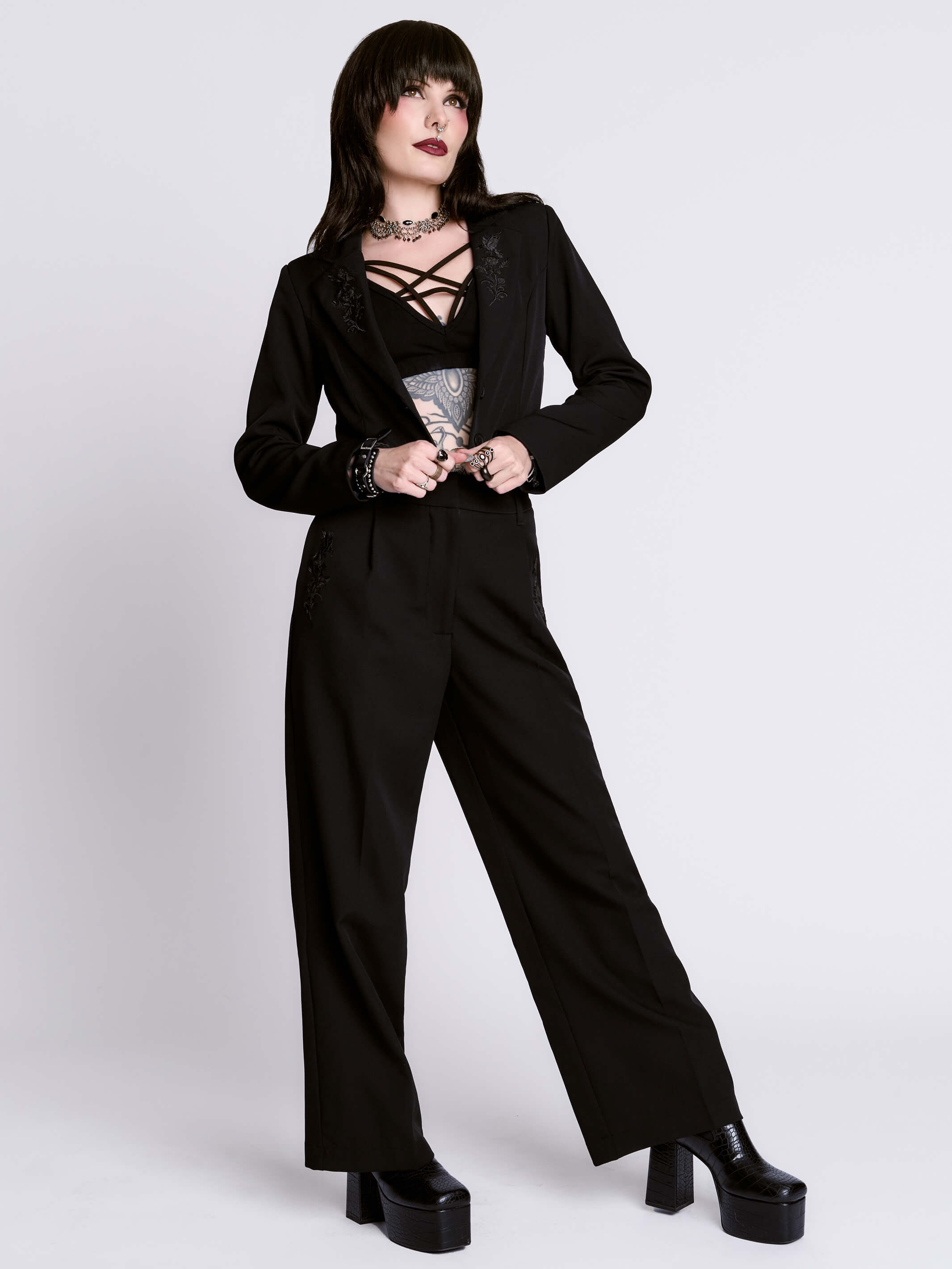 Raven Crop Blazer
