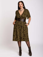 RAVEN BROCADE DRESS