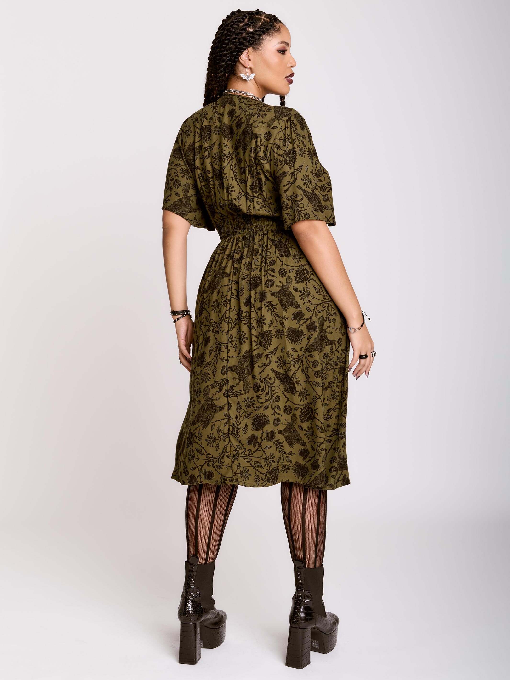 RAVEN BROCADE DRESS