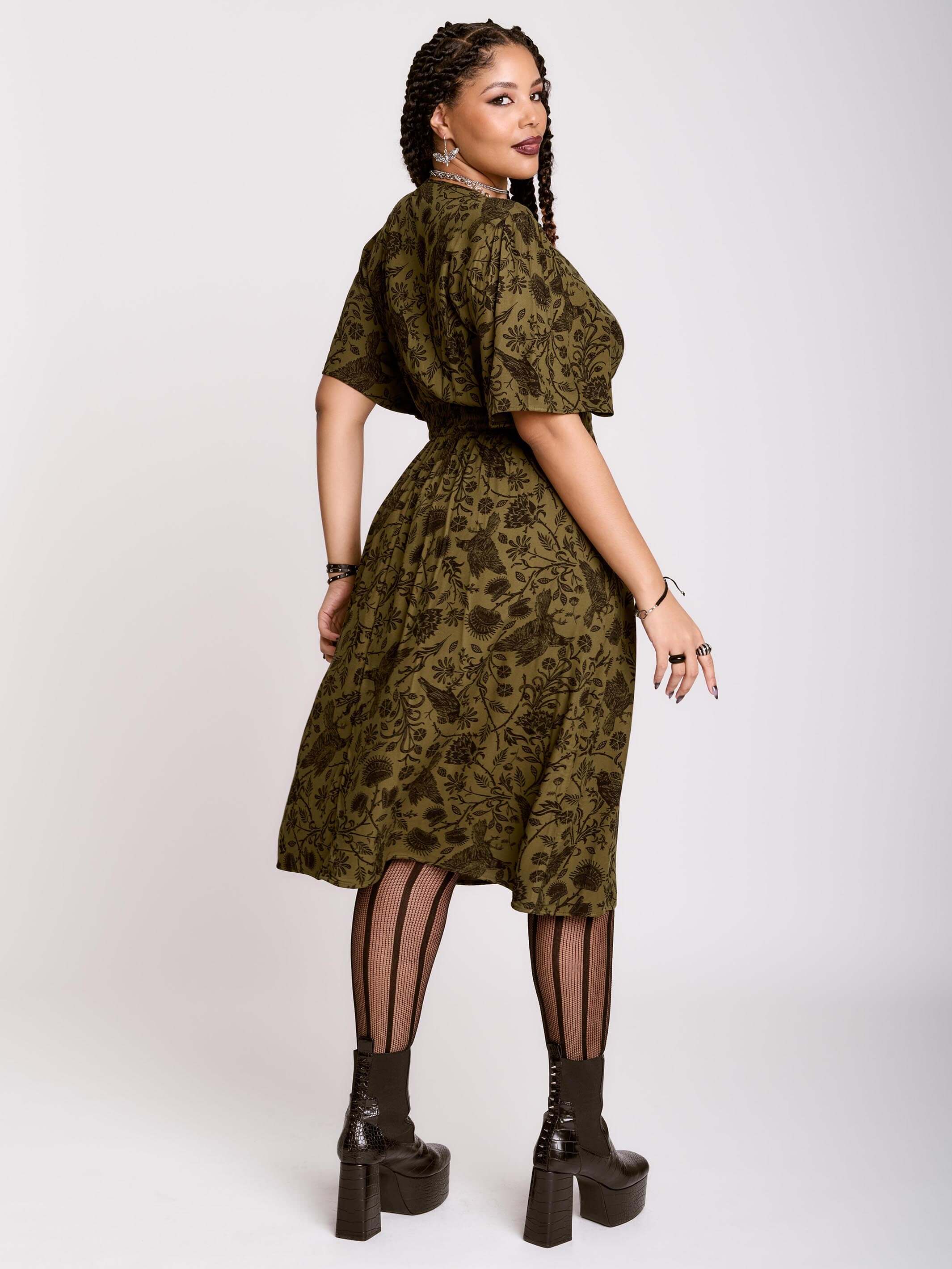 RAVEN BROCADE DRESS