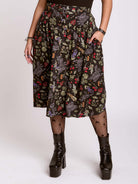 RAVEN'S GARDEN MIDI SKIRT