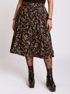 RAVEN'S GARDEN MIDI SKIRT