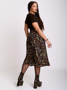 RAVEN'S GARDEN MIDI SKIRT