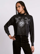 SACRED HEART CROPPED TOP MINERAL WASH