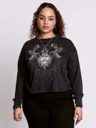 SACRED HEART CROPPED TOP MINERAL WASH