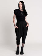  short sleeve top with a softly draped silhouette and a flattering, cinched waist. 