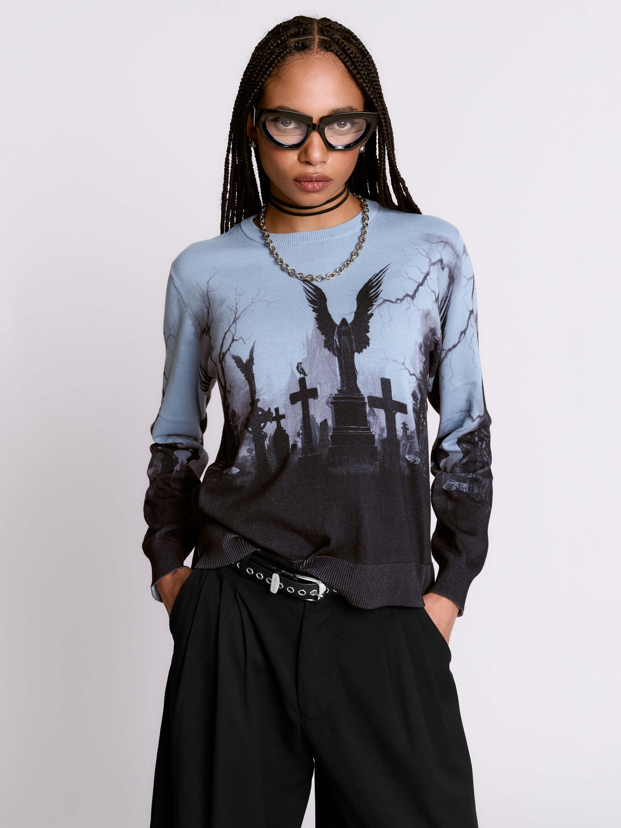 Spooky Cemetery Sweater