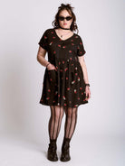 STRAWBERRY SKULL BABYDOLL DRESS