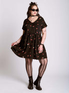 STRAWBERRY SKULL BABYDOLL DRESS