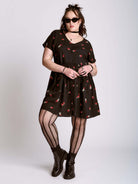 STRAWBERRY SKULL BABYDOLL DRESS