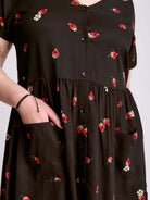 STRAWBERRY SKULL BABYDOLL DRESS