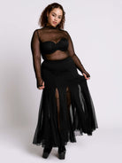 Swiss Dot Godet Skirt