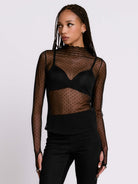 Swiss Dot Mesh Top
