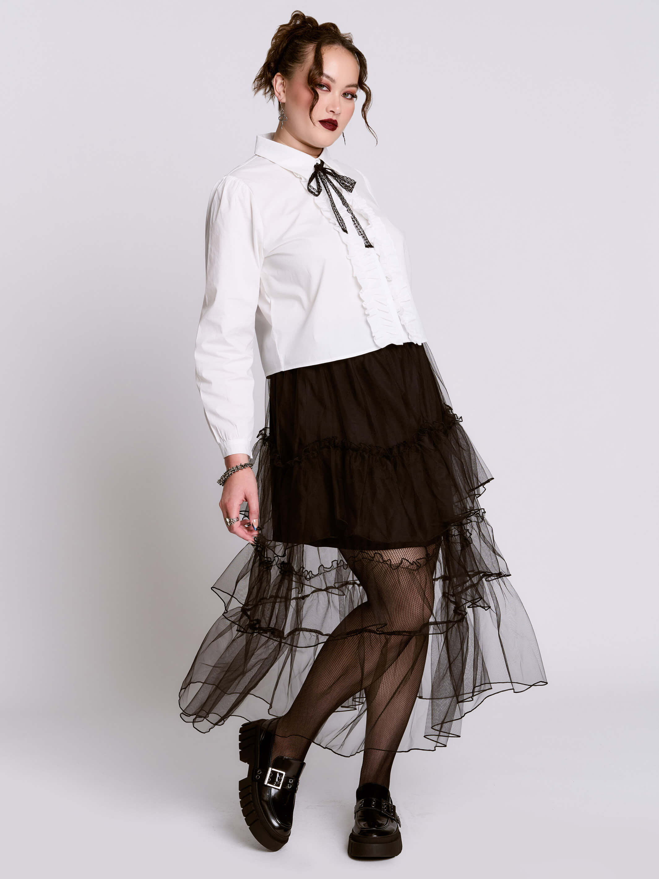 TULLE RUFFLE SKIRT