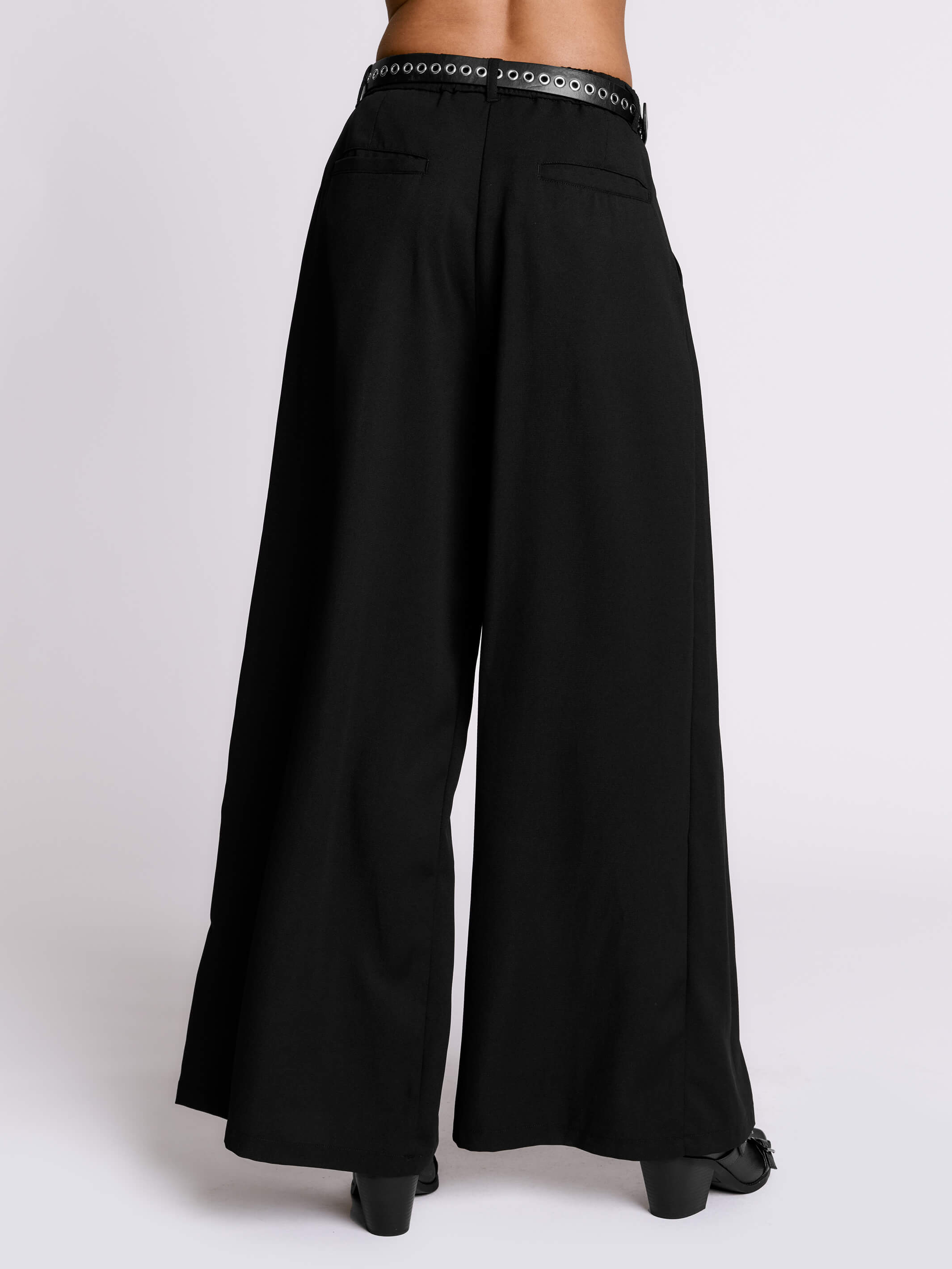 WIDE LEG CORPORATE GOTH TROUSERS