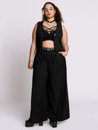 WIDE LEG CORPORATE GOTH TROUSERS