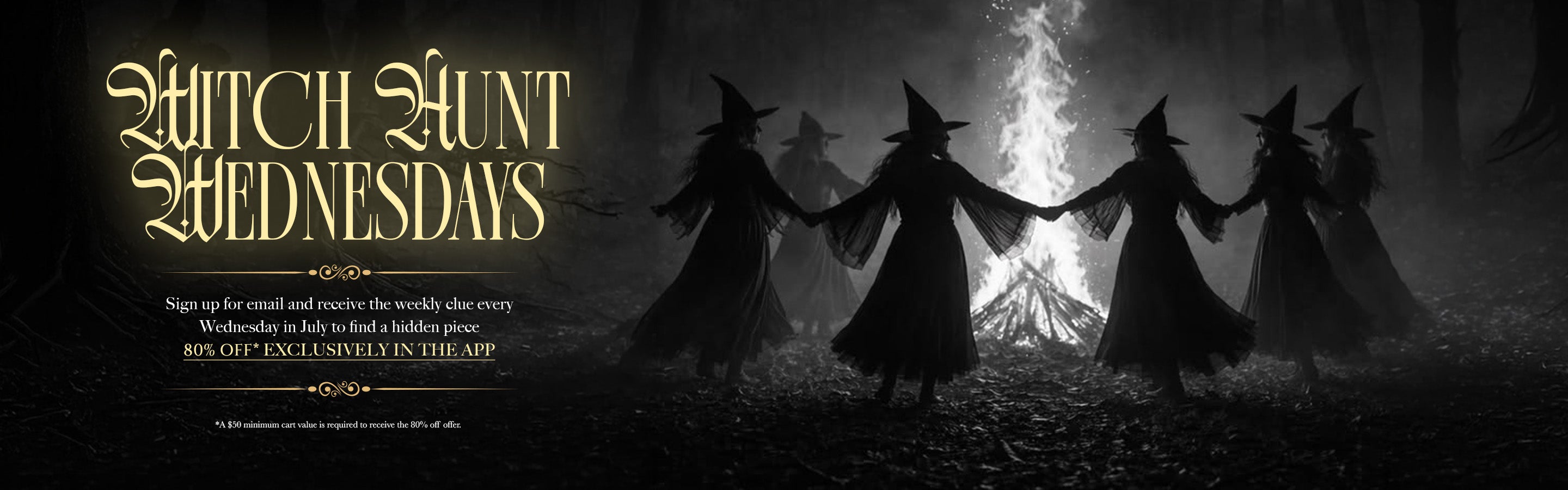 Midnight Hour Witchhunt Wednesdays Mobile App graphic