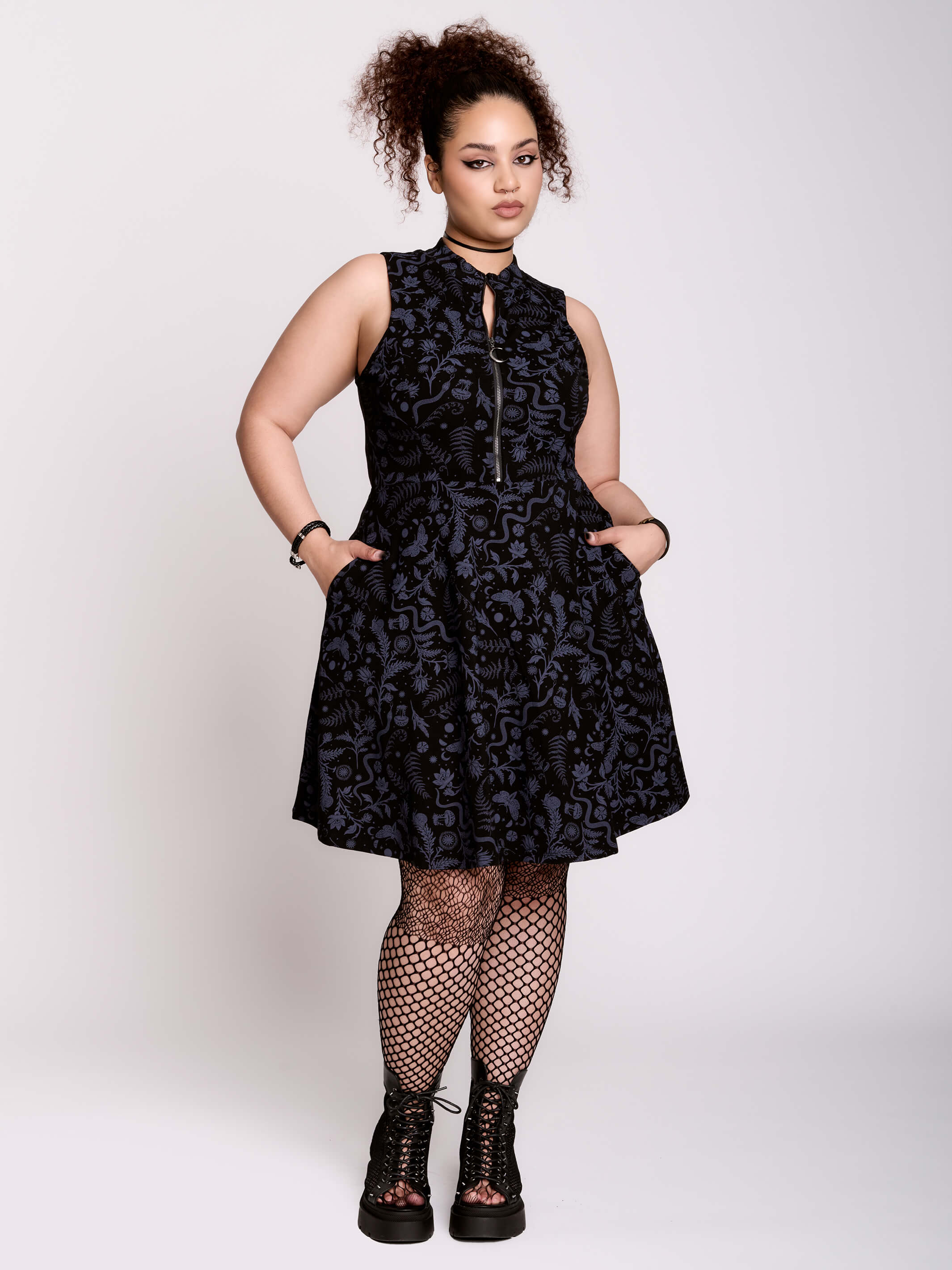 WITCHING HOUR ZIP UP DRESS