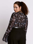 Xray Bat Lace Up Peasant Top